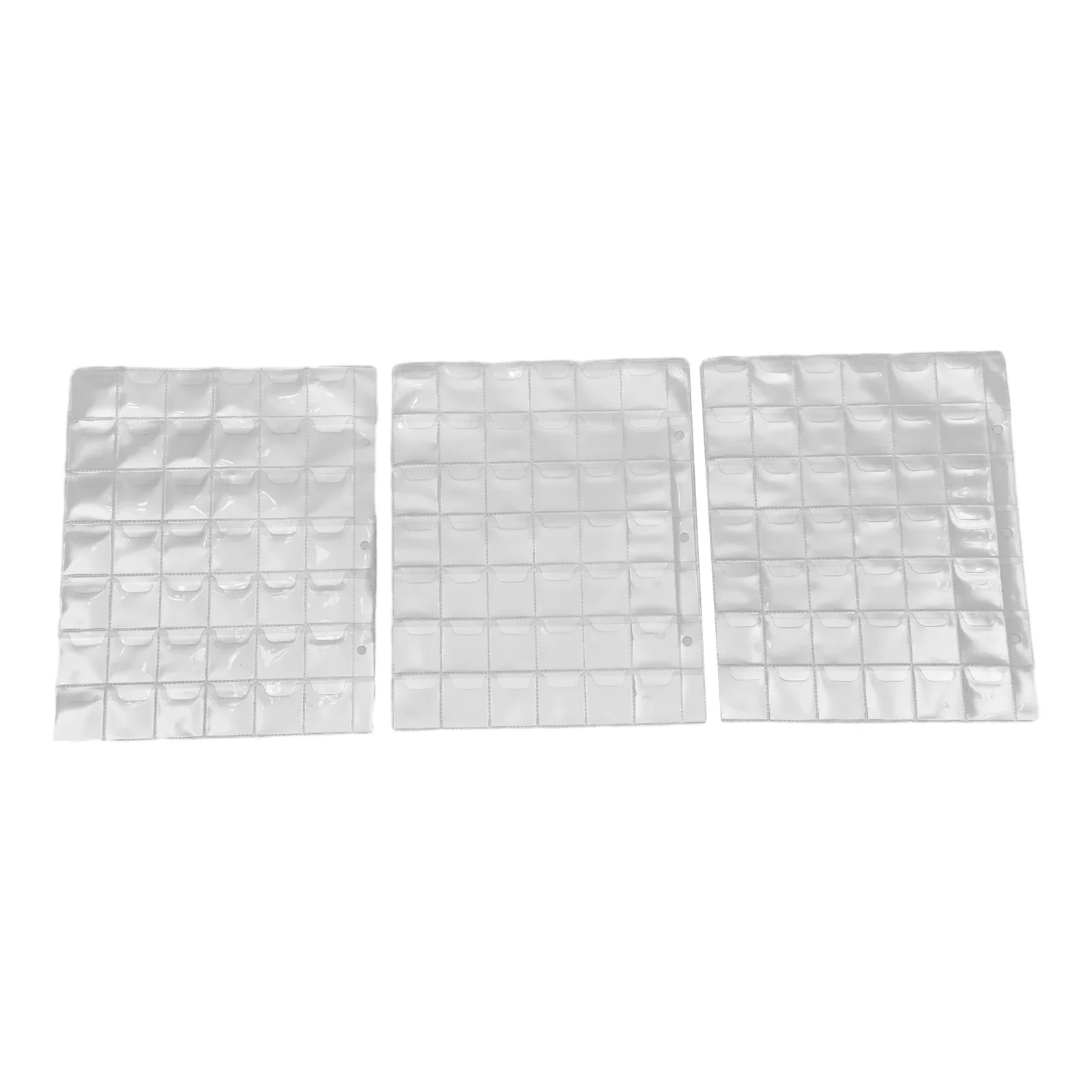 28*28mm Coin Pages Collectors Album Supplies Holders 10Pcs 42 Pockets Clear Plastic Protectors Sheets 7 cm PVC