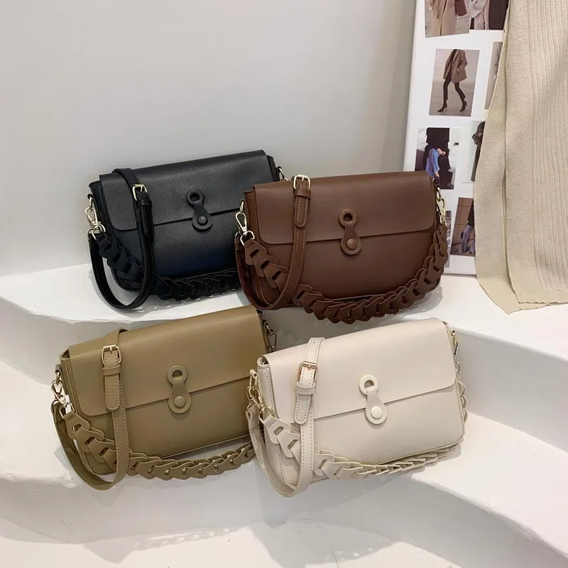 Fashion Trend Chains Square Shoulder Crossbody Bags for Women