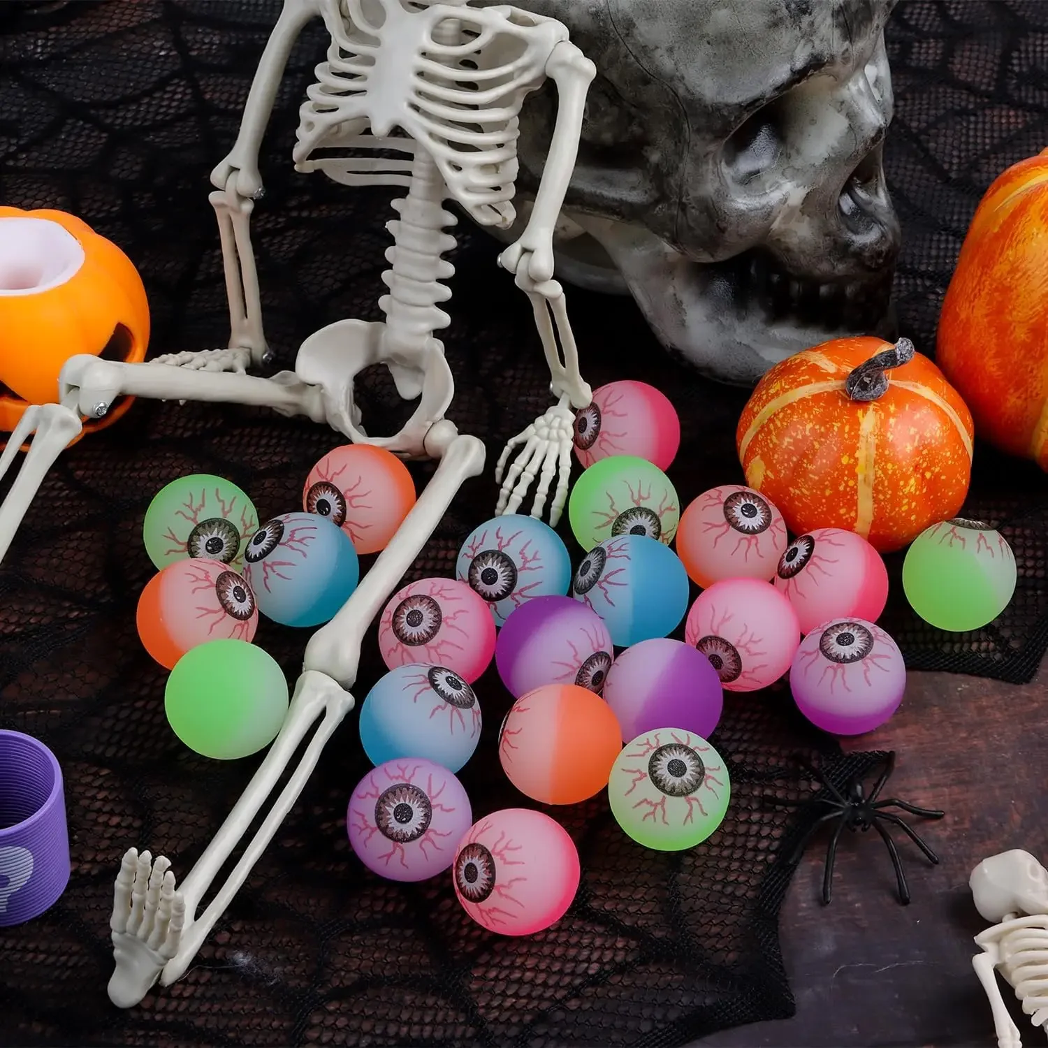 10/20pcs Halloween Glow in The Dark Bouncy Eyeballs Scary Eye Balls Ping Pong Ball Halloween Party Favors Goody Bag Fillers