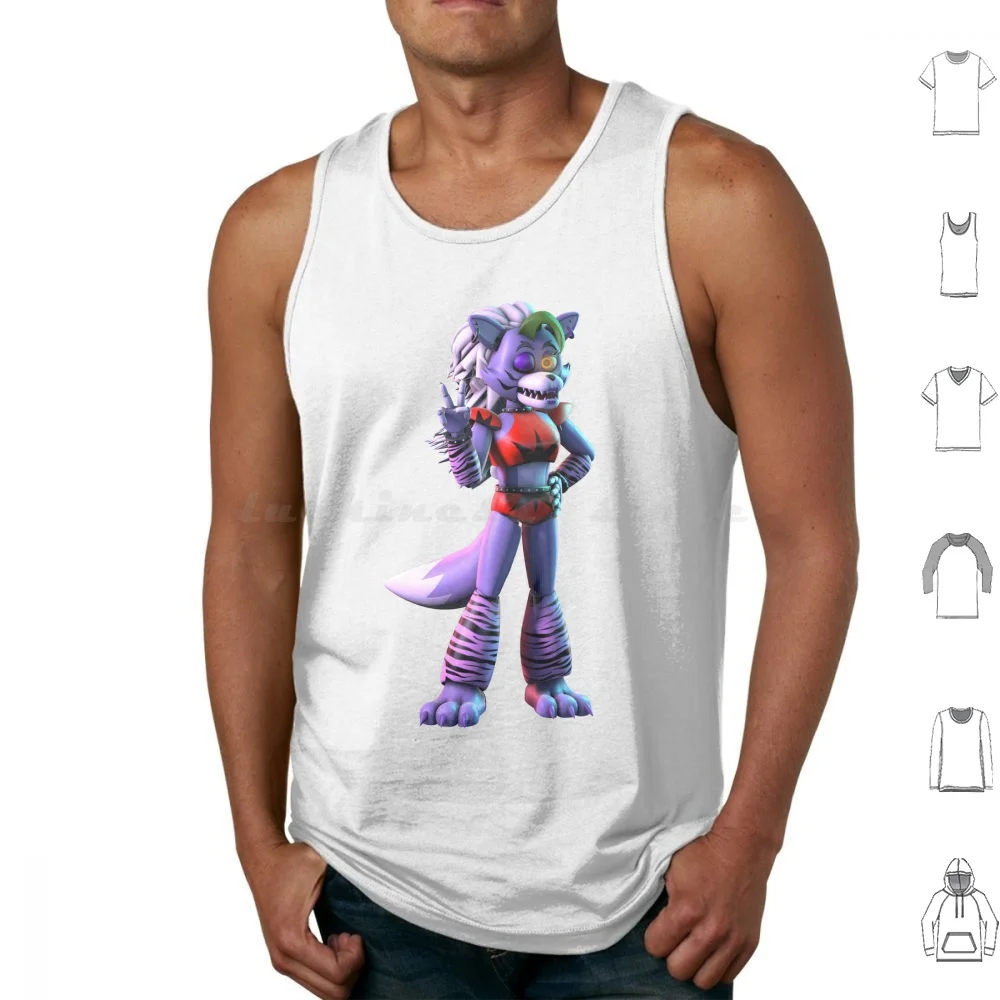 Roxanne Wolf Peace ( Fnaf Secruity Breaker) Canotte Senza Maniche
