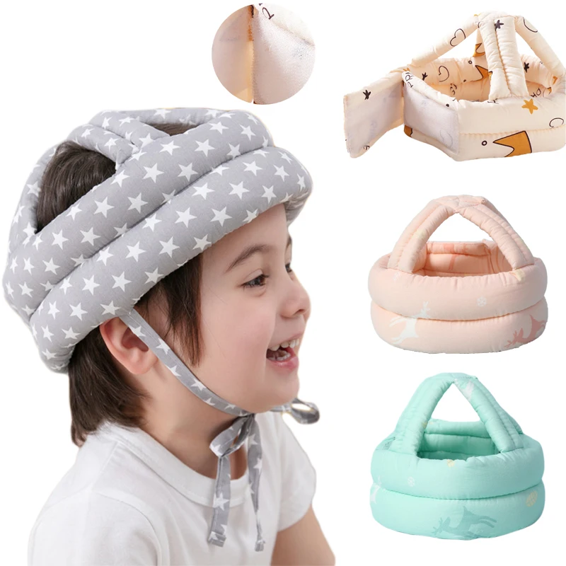 Cotton Infant Toddler Safety Helmet Baby Kids Head Protection Hat for
