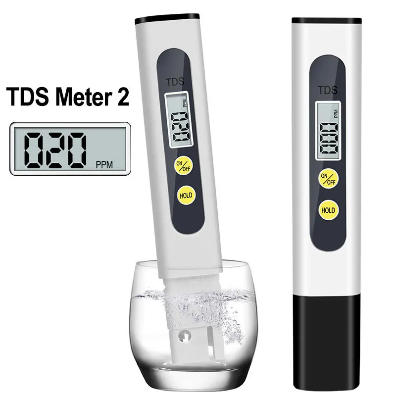 Water Tester TDS Meter Digital 0-9990ppm Drinking Water Quality Analyzer Monitor Filter Rapid Test Aquarium Hydroponics Pools