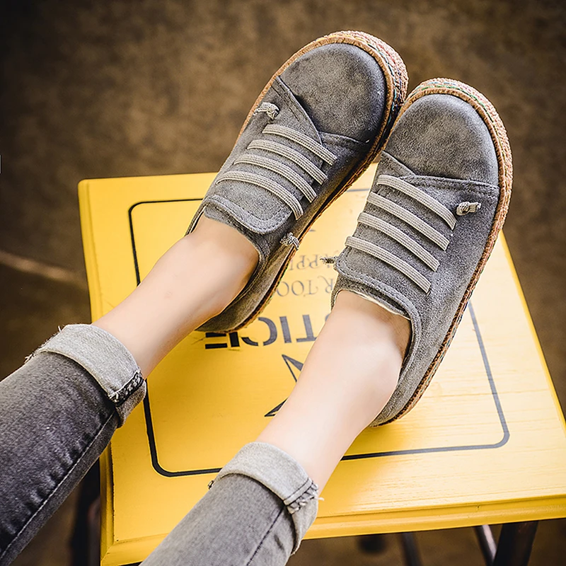 New Spring Women Flats Shoes Loafers Round Toe Wide Shallow Slip-on Casual Lady Flats Shoes Oxford For Women