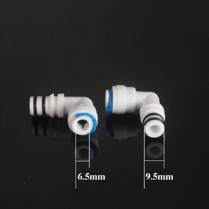 RO Water Plastic Pipe Fitting Straight/Elbow/Tee 1/4" 3/8" Hose OD To 1/4" 3/8" Pipe Reverse Osmosis System Quick Connector