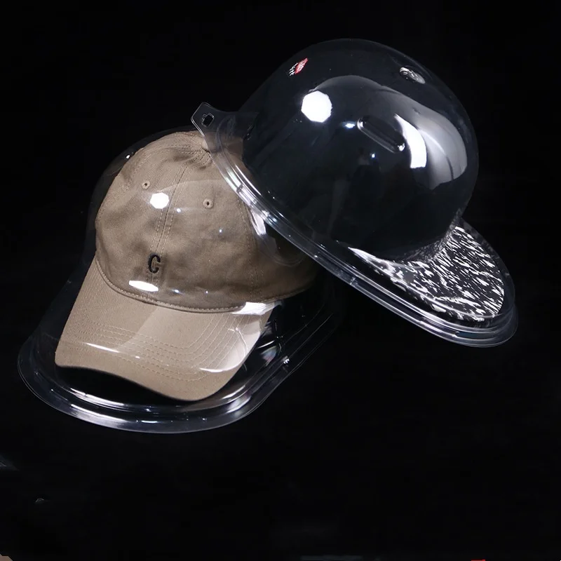 6PCS Baseball Cap Display Box Dustproof Curved Hat Storage