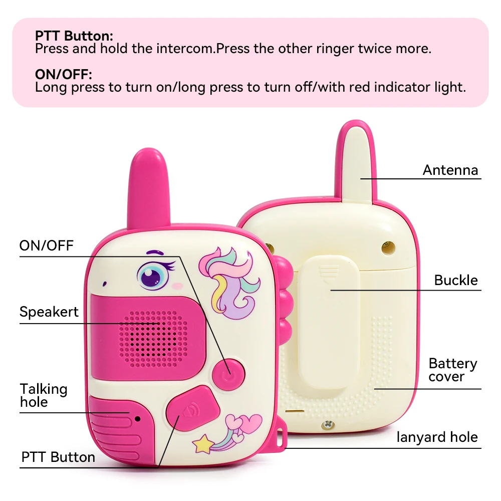 Walkie Talkie portatile per bambini, piccolo cercapersone wireless per esterni, comunicazione intelligente genitore-figlio, giocattolo puzzle, regalo_voghion.com