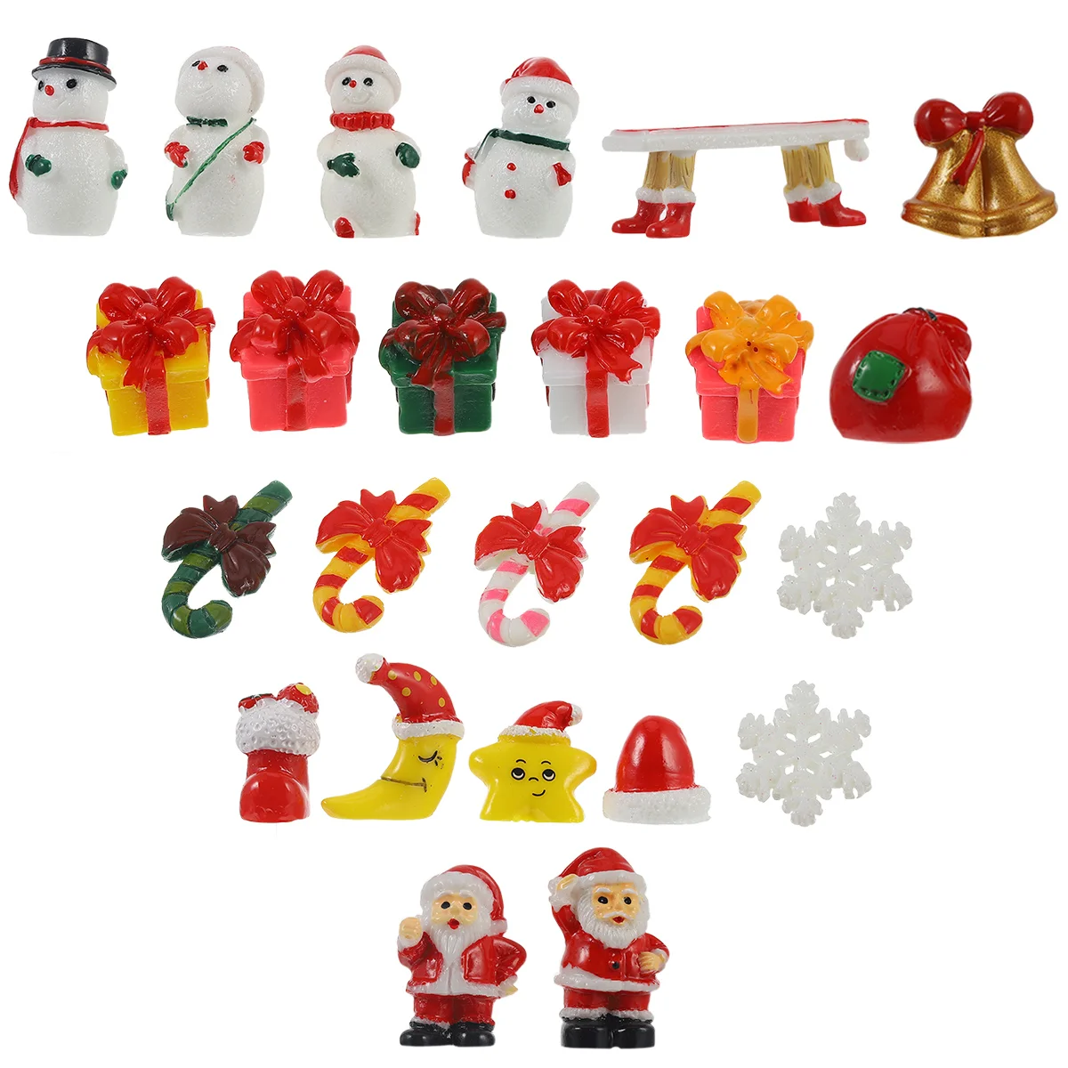 

24 Pcs Christmas Ornaments Desktop Decoration Micro Landscape Mini Xmas House Decorations for Home