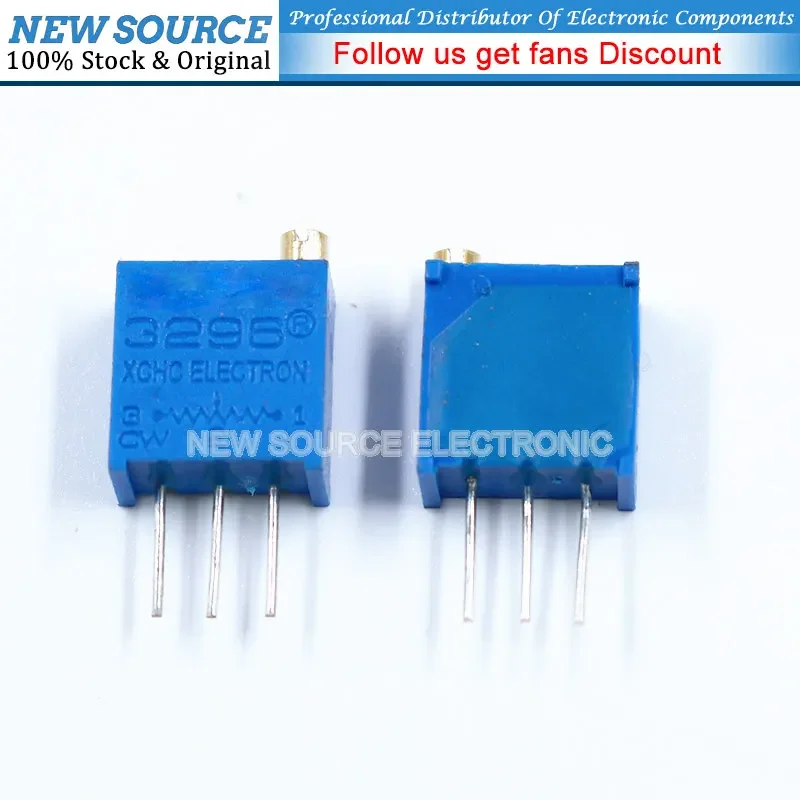 13values*2PCS 3296W Potentiometer 100R 200R 500R 1K 2K 5K 10K 20K 50K 100K 200K 500K 1M Variable Resistors Set Newsource