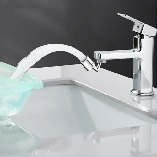 2 Modes 720° Universal Tap Aerator Splash-proof Swivel Water Saving Kitchen Faucet Spray Head Wash Basin Tap Extender Adapter - Image 3