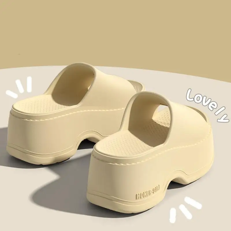Weiche EVA-Strandpantoffeln mit dickem Boden und erhöhen die Körpergröße, Komfort-Plateausandalen für Damen, 2026, Frühlings- und Sommer-Outdoor-Hausschuhe für Damen – Detail 15