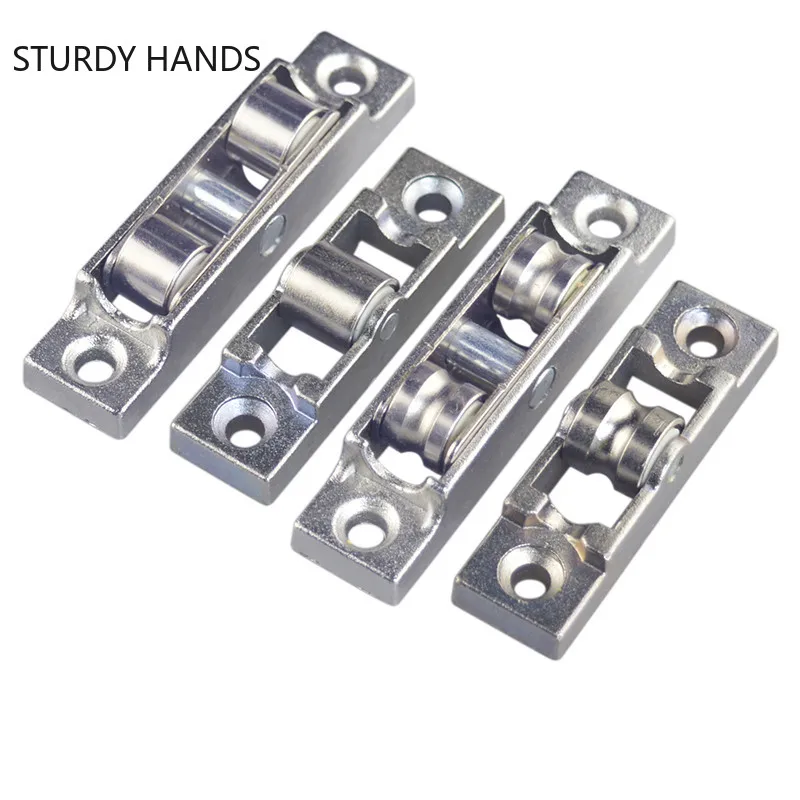 4pcs/lot Balcony Panning Door Mute Pulley Bathroom Sliding Door Track Rollers Window Sliding Track Pulley Hardware Accessories