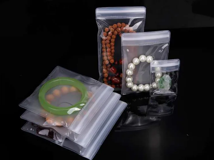 50pcs Soft Resealable Plastic Zip Lock EVA Bag Thick Antioxidant Matte Jewelry Phone Beads Cosmetics Rings Gift Frosted Pouches 3