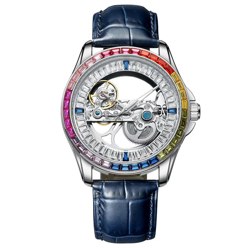 Men’s Automatic Mechanical Watch Rainbow Skeleton Waterproof Watch by AILANG - Picture 10 of 10