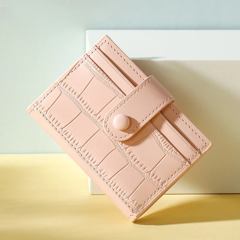 

New Korean Version Stone Pattern Women's Card Bag Exquisite and Cute PU Card Holder Multifunctional and Beautiful Travel Wallet