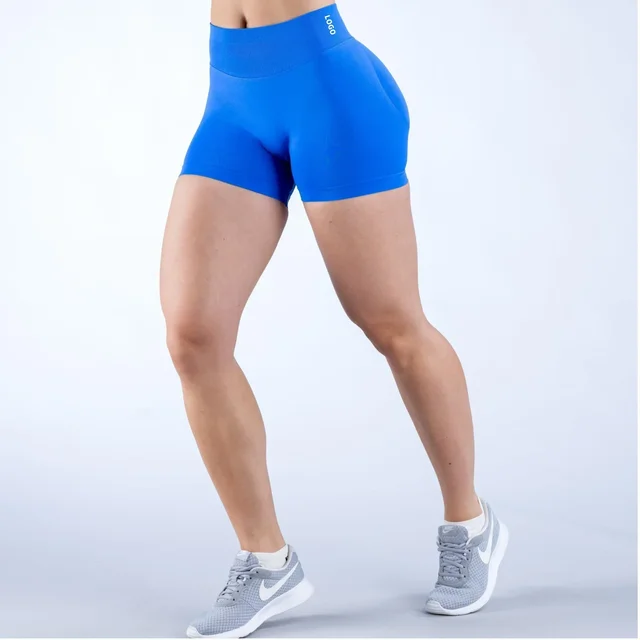 Summer High Waisted Yoga Shorts Fashionable and Sexy Running Fitness Pants Solid Color Yoga Leggings Customizable labels