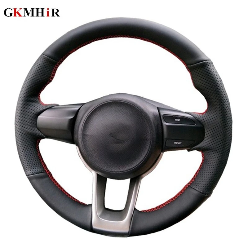 ALEMODR Funda De Cuero Rosa Para Volante De Automóvil, Resistente Al Calor, Antideslizante, De Fibra Plateada, Universal, 15 Pulgadas