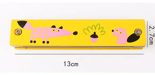 Montessori Toy 16 Holes Harmonica Adorable Cartoon Pattern Musical Instrument for Children Educational Toys for Kids 6