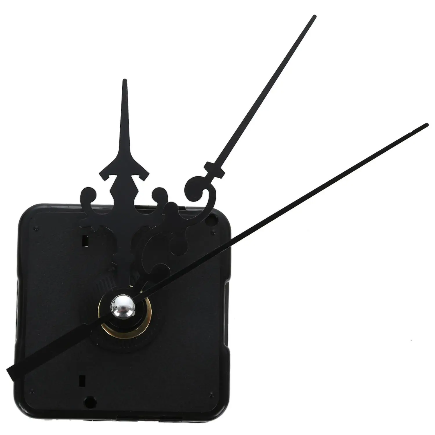 ABZV-DIY Clock Metal Texture Creative Wall Clock Retro Wall movement Accessories Black