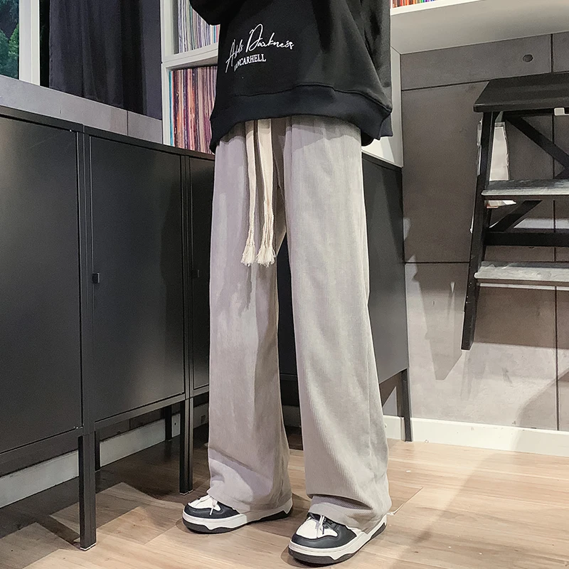 Men's Draped Baggy Suit Pants Personality Design Solid Color Straight  Premium Casual Pants Simple Trousers 2023 Spring