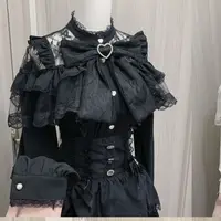 Japanese Mine Lolita Bow Shirt Subcultural Shirts Female Cute Black and White Lace Long-sleeved Short-sleeved Blouse Women - Image 6