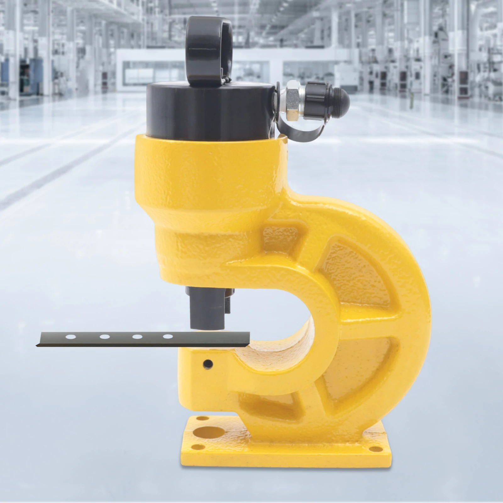 CH-60 Hydraulic Punching Hole Press Machine Hydraulic Knockout Punch Tool Iron Plate Max 10mm Thickness Hole