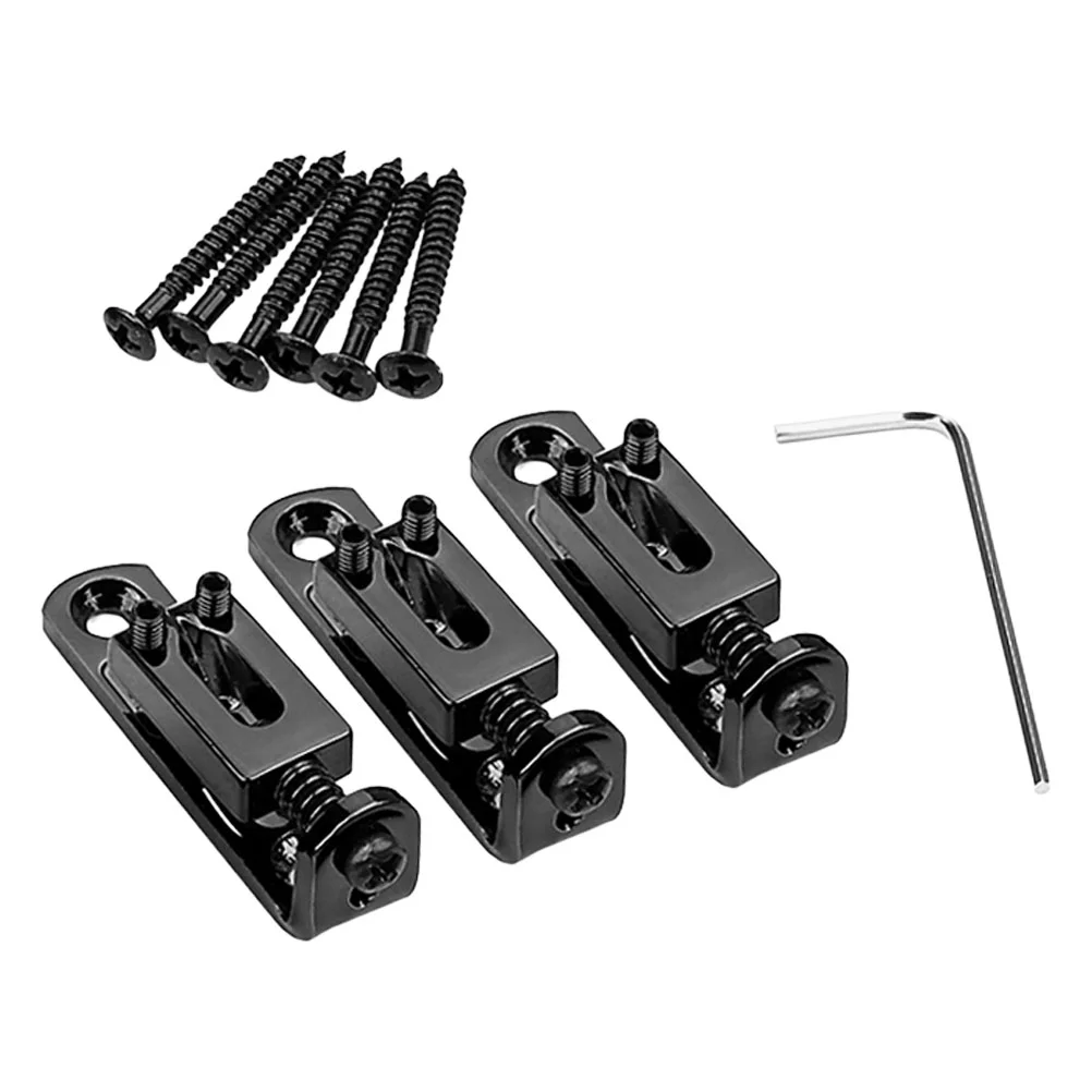 

3pcs Single Roller Saddle Guitar Bridge Electric Guitar Bridge Guitar Accessories