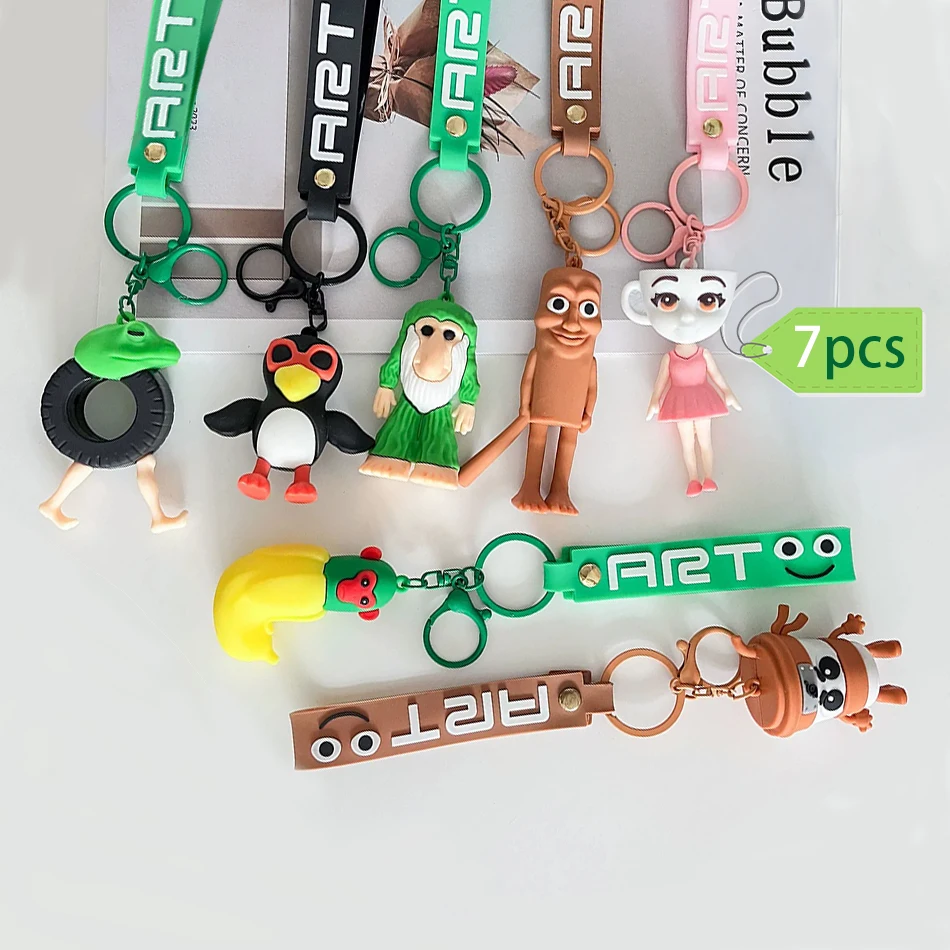 Tralalero Tralala Porte-clés Tung Tung Sahur Porte-clés Pour Sac Corps Kit Italien Brainrot Figurines Décoration De Bureau