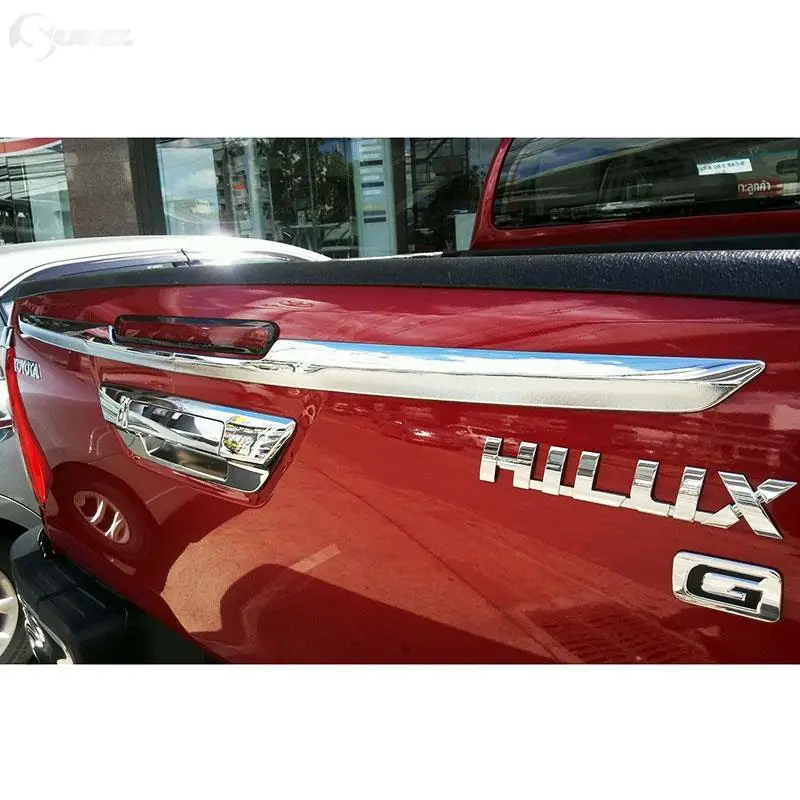 Car Accessories Chrome Tail Gate Cover Truck Trim For Toyota Hilux Revo Rocco SR5 car accessories