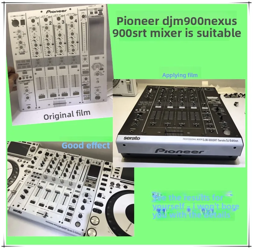 Pioneer djm900NEXUS SRT NXS2 믹싱 콘솔 DJ 플레이어 패널 특수 필름 및 보호 필름