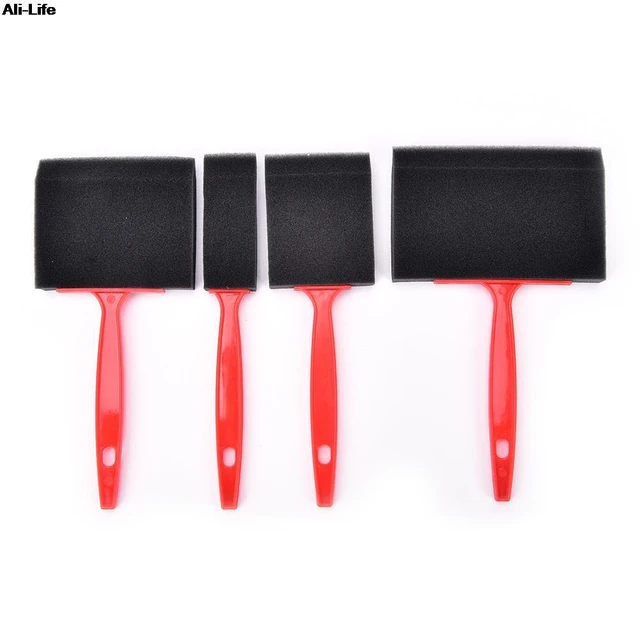 4pcs/set Sponge Paint Brush Wooden Handle Sponge Foam Brushes Art Painting  Tool for Kids DIY Toy Art Supplies - AliExpress