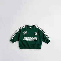 Autumn New Baby Long Sleeve Sweatshirt Cotton Boys Girls Letter Print Loose Pullover Infant Casual Versatile Tops Kids Clothes 6