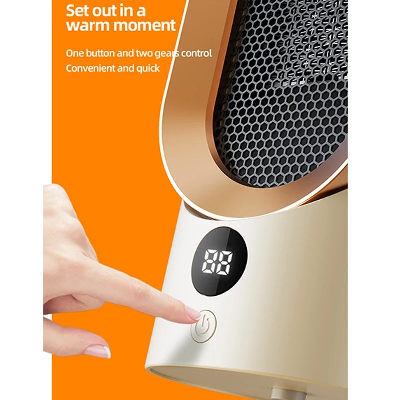 800W Electric Heater Portable Desktop Fan Heater Heating Warm Air Blower Mini Radiator Home Office Warmer Machine for Winter 4