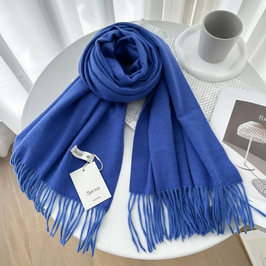 VISROVER 32 farbe Solide Winter Schal Für Frauen Mode Weibliche Schal Kaschmir Handfeeling Winter Wrap Warme Herbst Hijab Geschenk – Detail 39