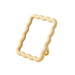 Portable Foldable Cute Vanity Mirror - Solid Color and Compact Design (Yellow)