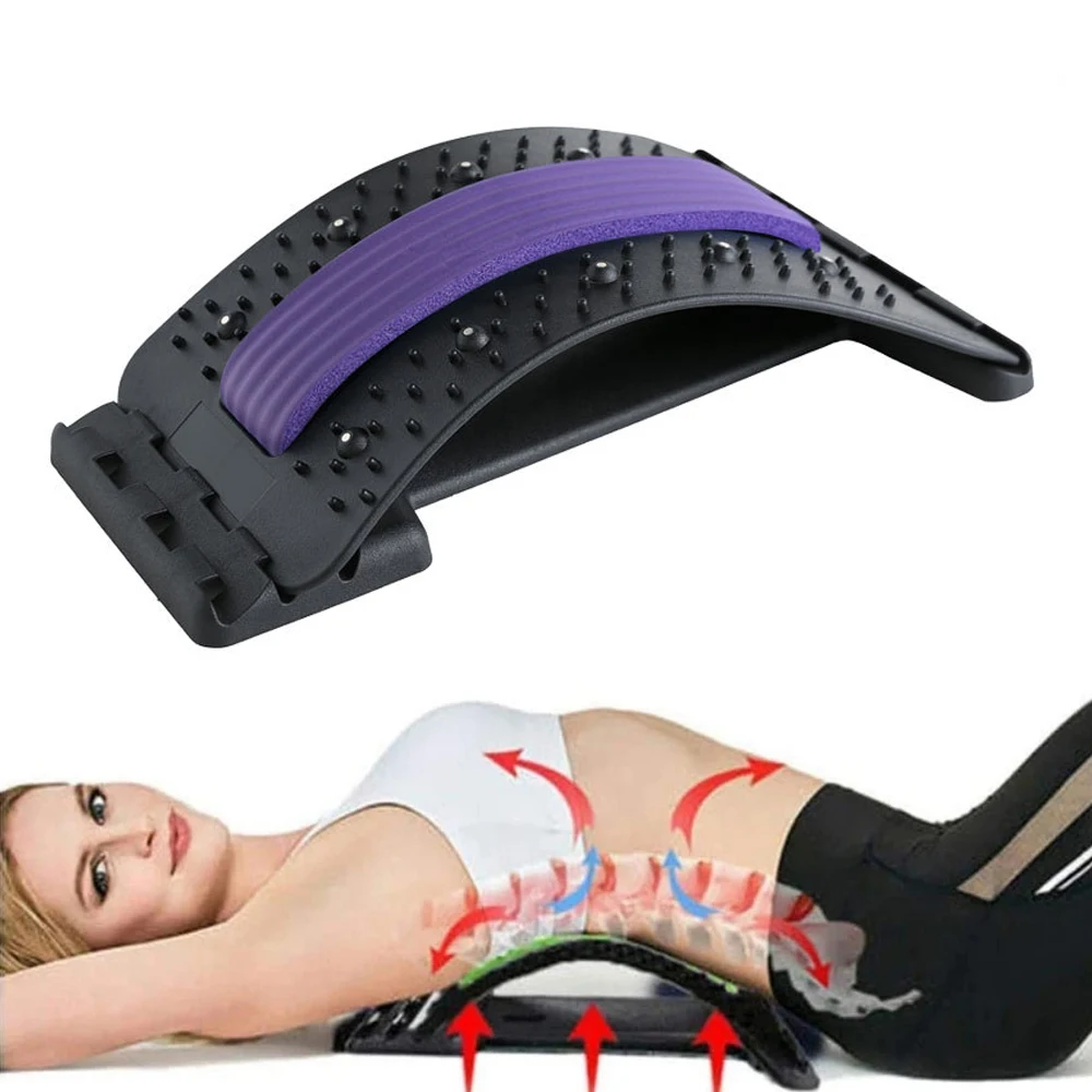 

Back Stretcher Waist Massager Support Spine Deck Pain Relief Chiropractic Lumbar Relief Back Stretcher Fitness Tools