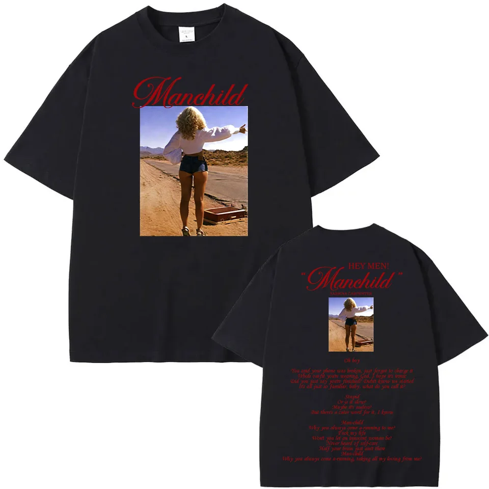 Sabrina Carpenter - Manchild T Shirt Street Hip-hop Rapper Short