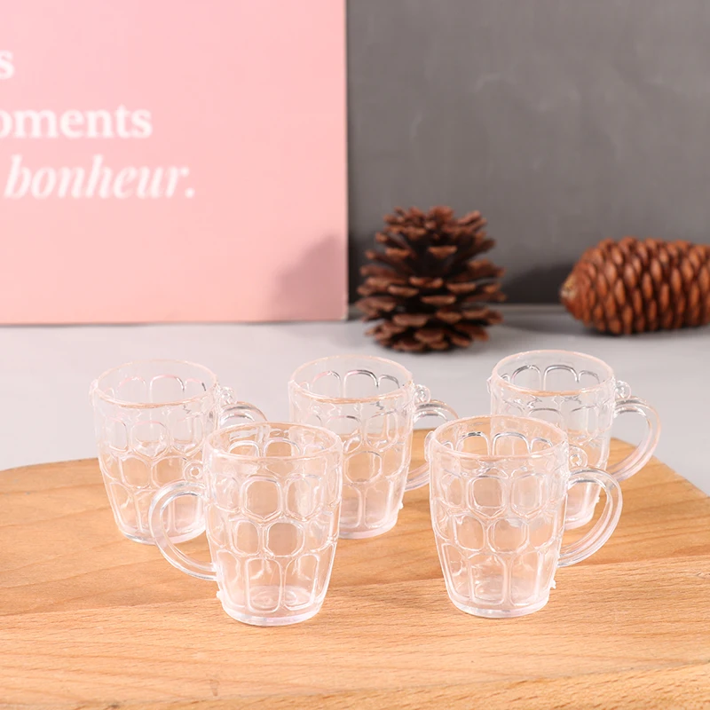4/5/6/10Pcs 1:6 1:12 Scale Dollhouse Miniature Wine Glass Mini Goblet Cup Toy for bjd Blythe Decoration Doll House Accessories