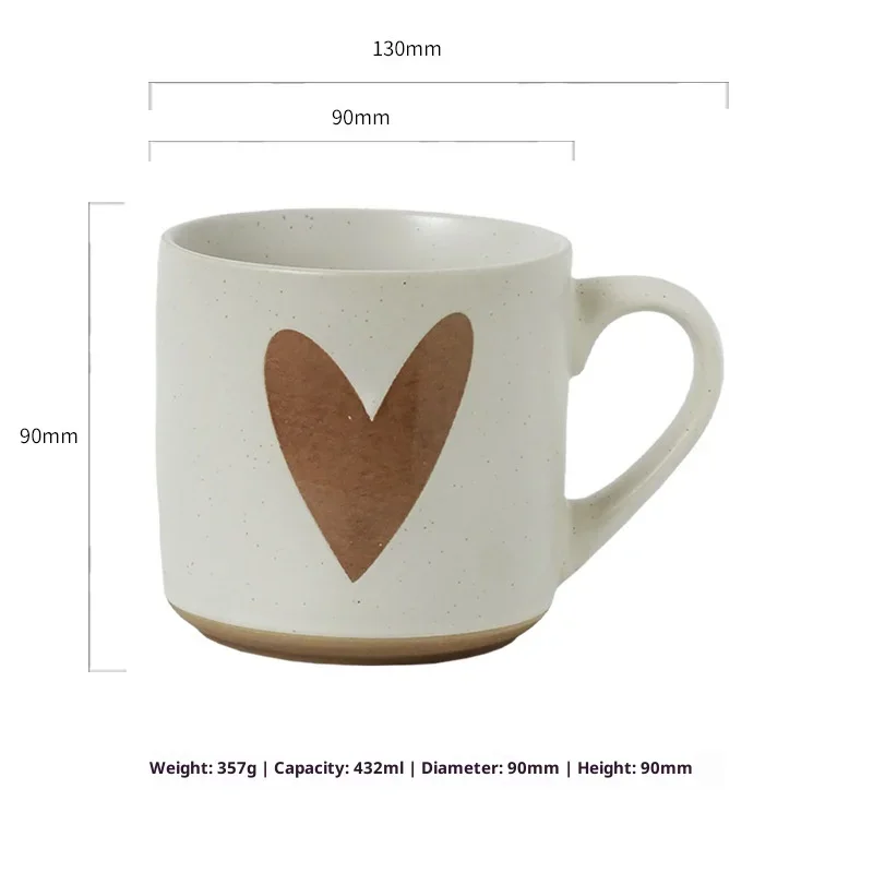 Love Mug, Ceramic Water Cup, Girls' High-value Creative Kawaii Couple Cup, Home Office Breakfast, Milk Coffee, Birthday Gift Cup