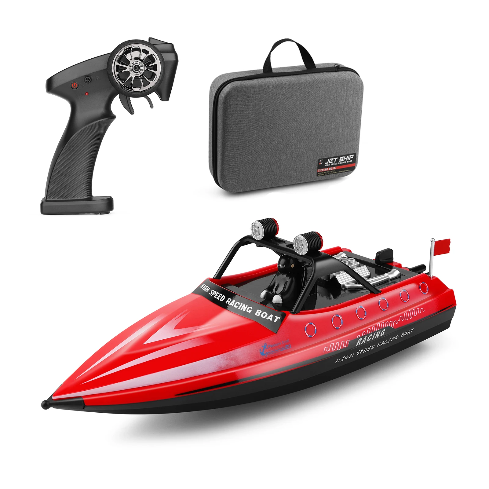 WLtoys WL917 RC 보트, 2.4GHz 리모컨 보트, RC 제트 보트, 어린이 선물, 성인 소년 보관 가방 패키지, 16 km/h