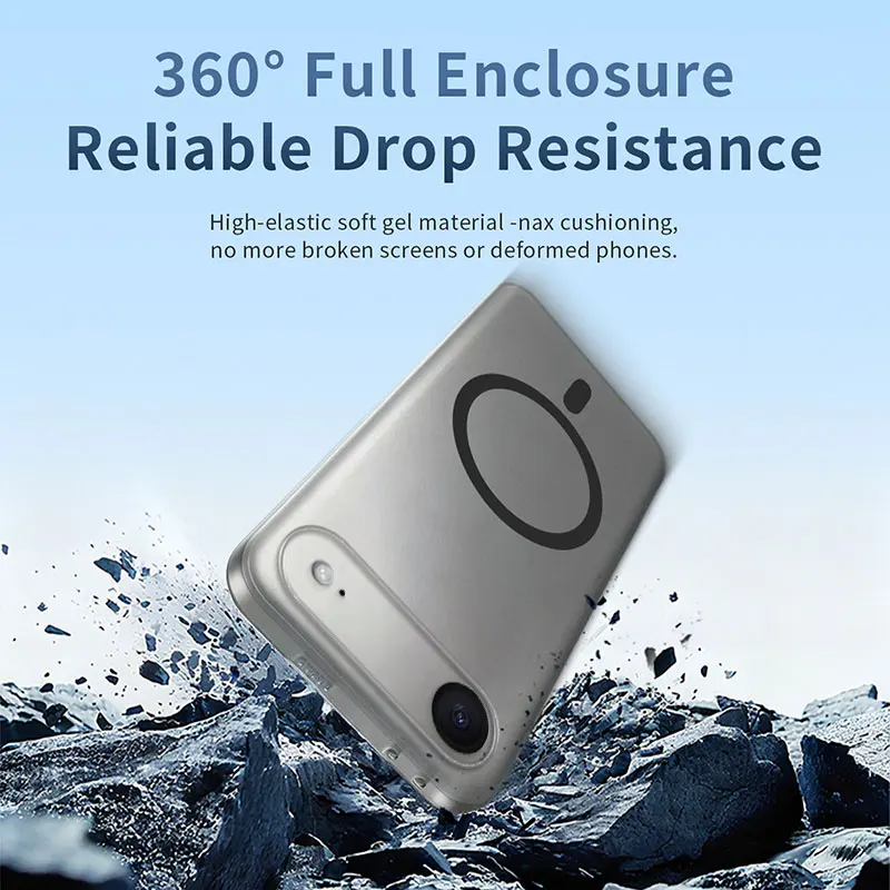 Enhanced Product Title: Premium Clear Matte TPU Silicone Magnetic Case