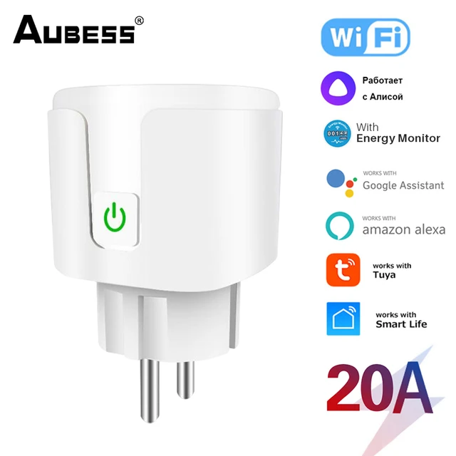 Aubess Smart Plugs with Energy Monitoring, Smart Plugs That Work with Alexa  & Google Assistant, Smart