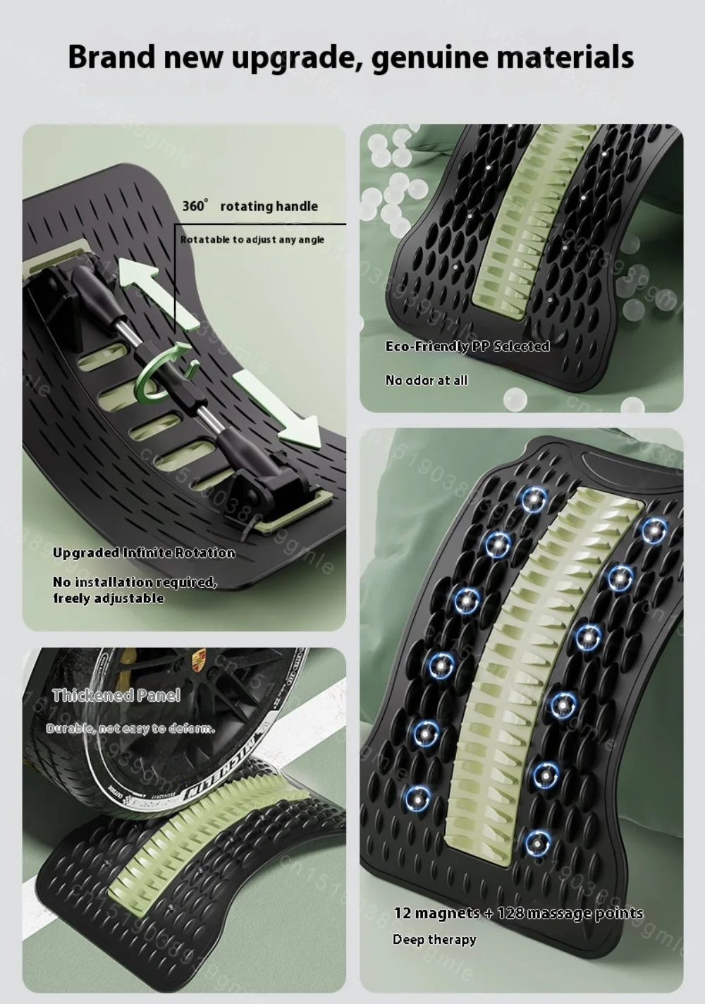 12 Magnets Lumbar Vertebrae Relaxer Humpback Correction Shaping Back Stretcher Back Pain Relief Stretching Back Massager Home