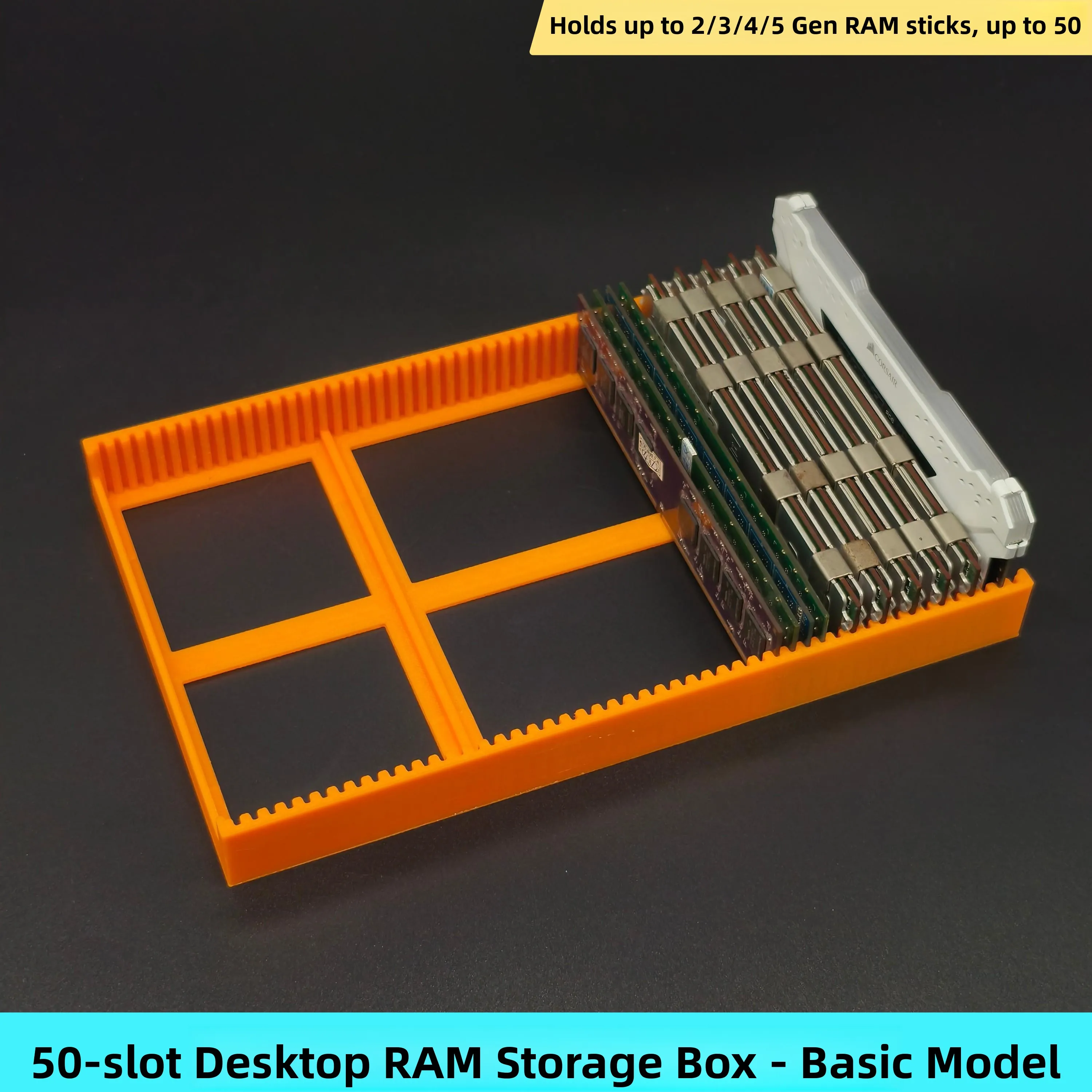 Simple Desktop Memory Sti Storage Box RAM Module Organizer Plastic Case ...