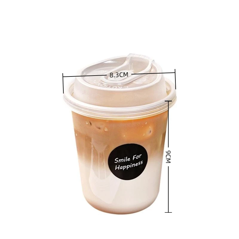 SUSU 10-Pack Disposable Sip-Lid Cold Drink Cups