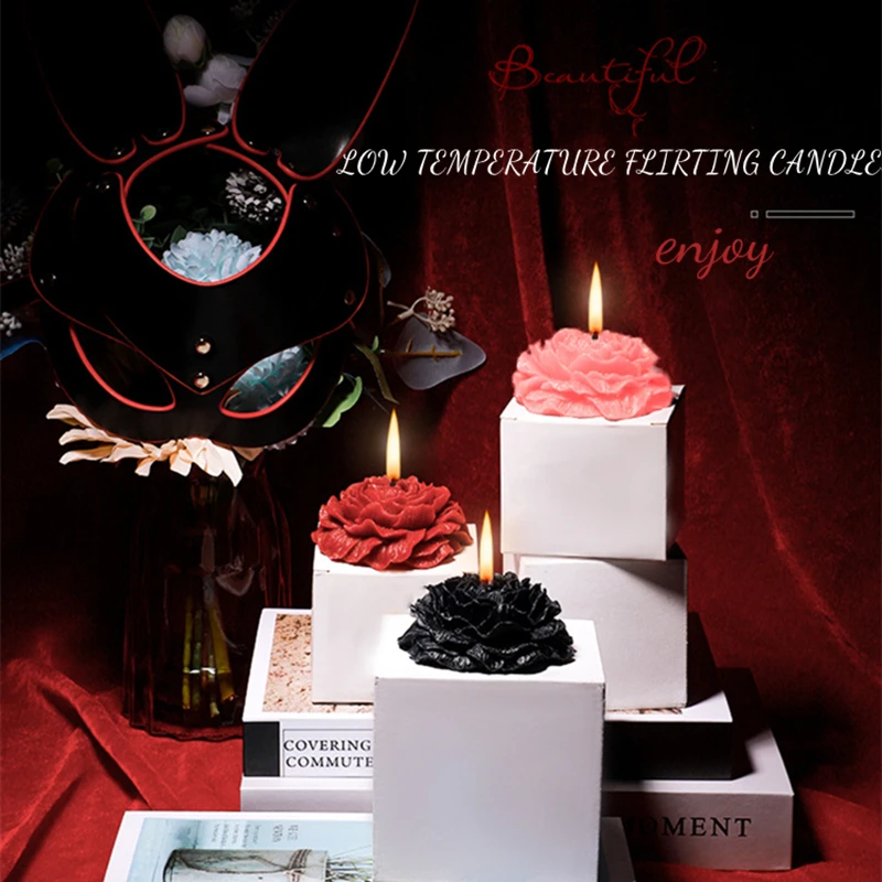 3 Piece 1 Set Low Temperature Sex Massage Candles Adult Game Bdsm Bondage Pleasing Female Man Toy Erotic Toy Flower Candle Gift