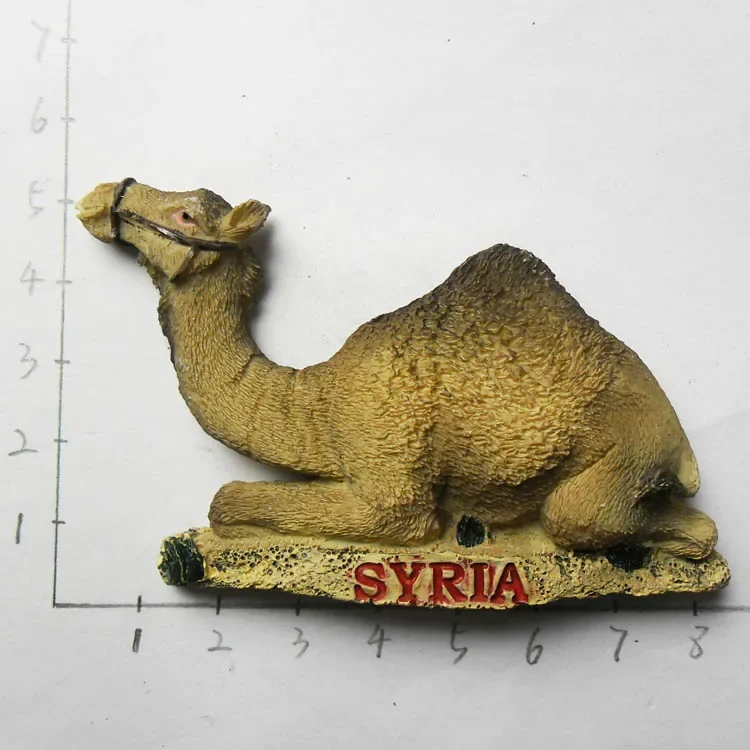 Magnete Da Frigorifero 3D Cammello Egitto - Souvenir In Resina, 8x7 Cm