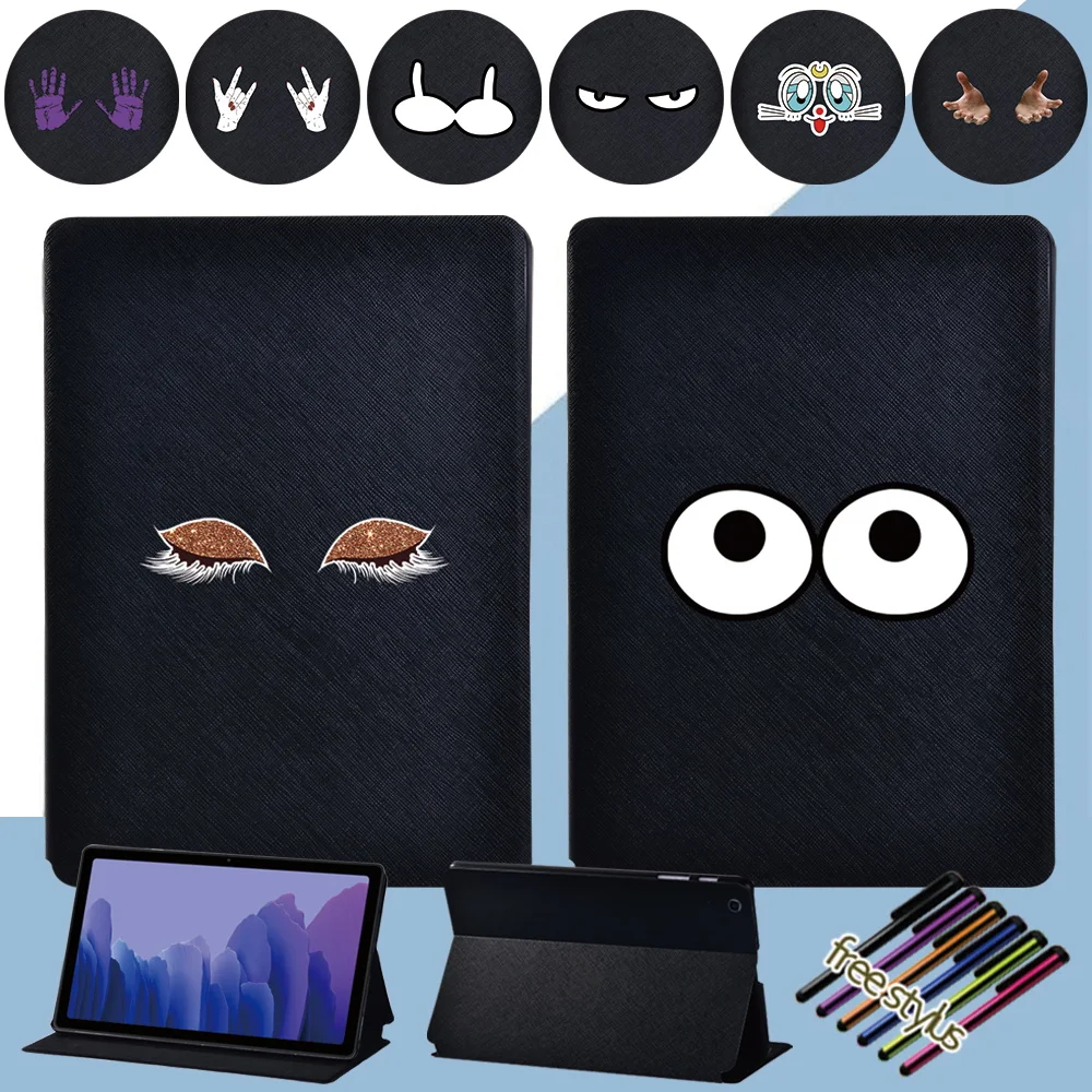 

Flip Tablet Case for Samsung Galaxy Tab A7 10.4 (2020) T500 T505 Leather Stand Shell Cover Folding Funda Protective Shell+Stylus
