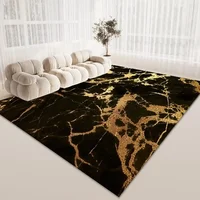 Luxury Nordic Flannel Carpets for Living Room Sofa Beside Texture Decoration Bedroom Rug Large Size Non-slip Washable Lounge Mat 2