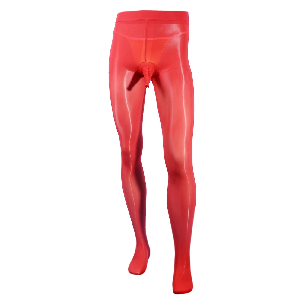 

Plus Size Men Sexy Pouch Pantyhose Ultra-thin Hombre Lingerie Sheer Shiny Sissy Breathable Stockings Tights Elastic Underwear