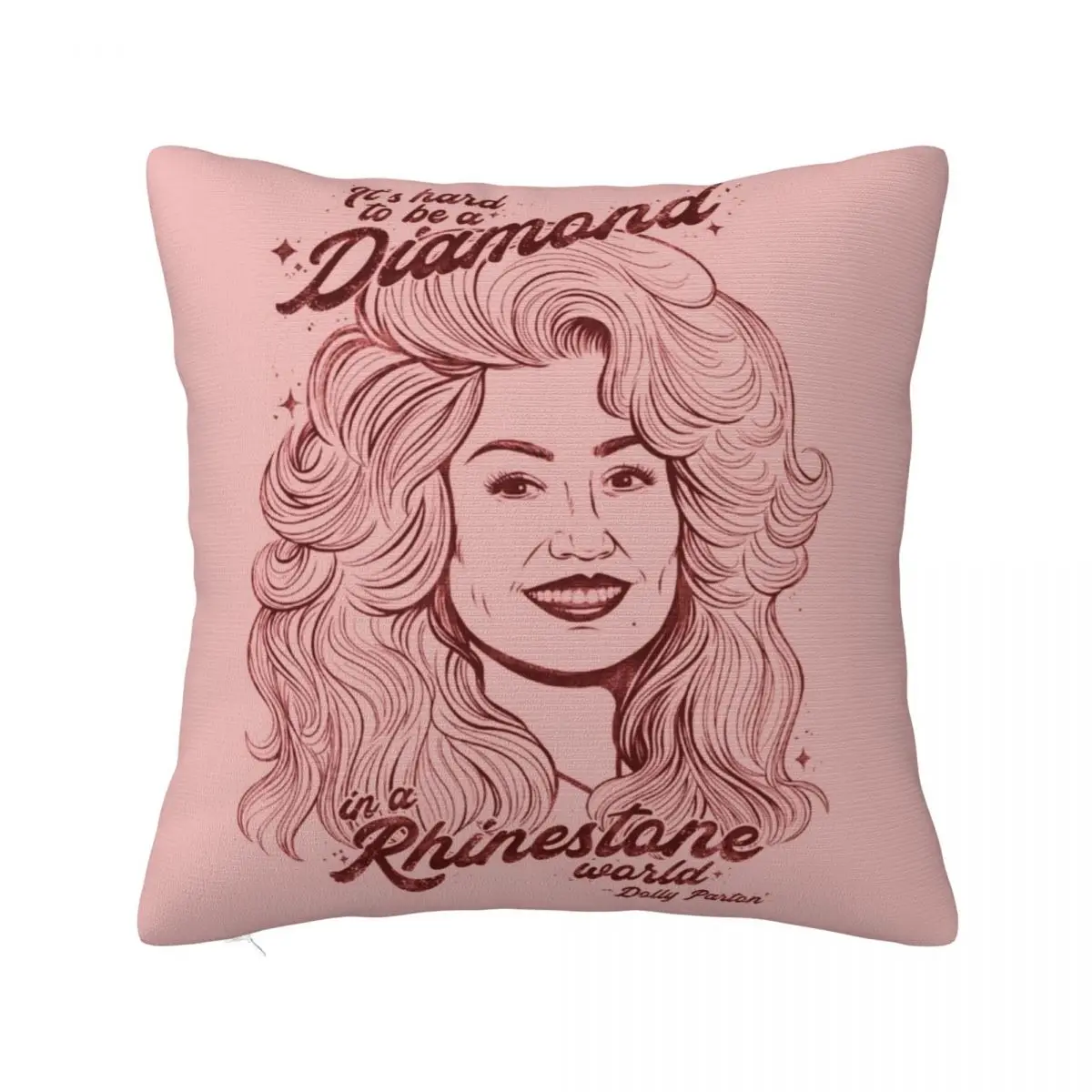 

Dolly Parton - It's Hard to be a Diamond in a Rhinestone World Throw Pillow Anime Christmas Pillows
